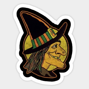 Vintage Retro 70s Witch Sticker